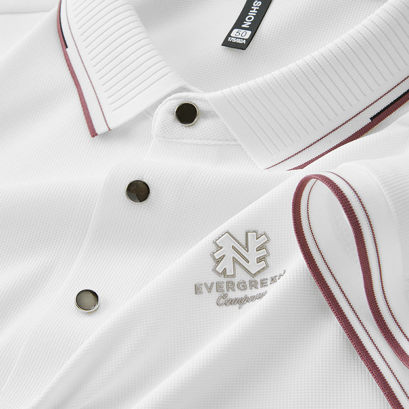 AeroFlex White Stitchless Polo T-Shirt - Goamen
