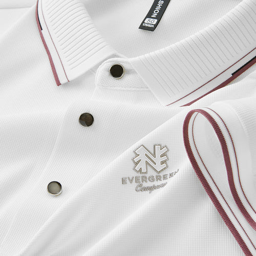 AeroFlex White Stitchless Polo T-Shirt - Goamen