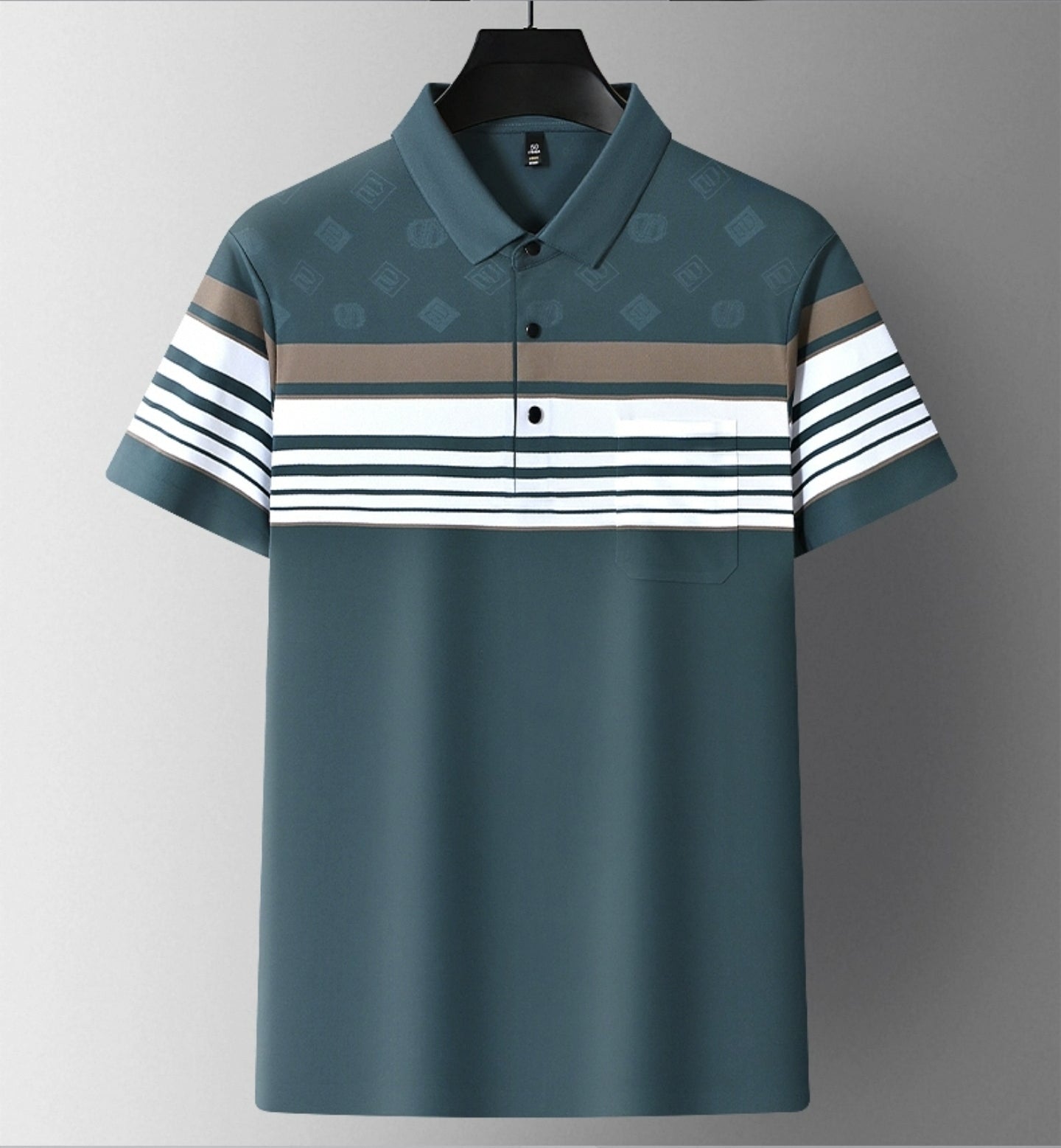 Men's Green Lining Regular Fit Half Sleeve T-Shirt - Goamen