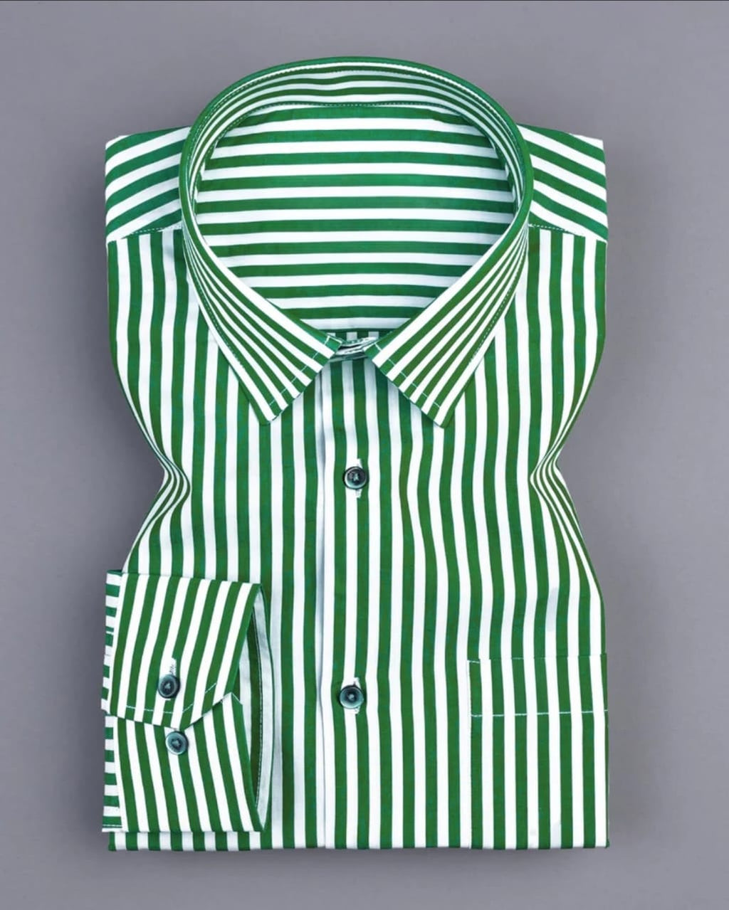 Men's Green Lining Full Sleeve Shirt - Goamen