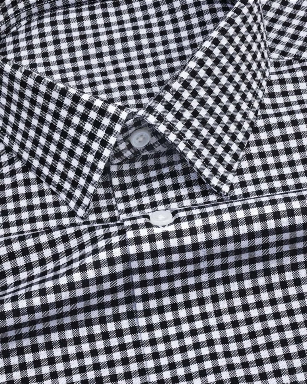 Men's Black Checked Full Sleeve Shirt - Goamen