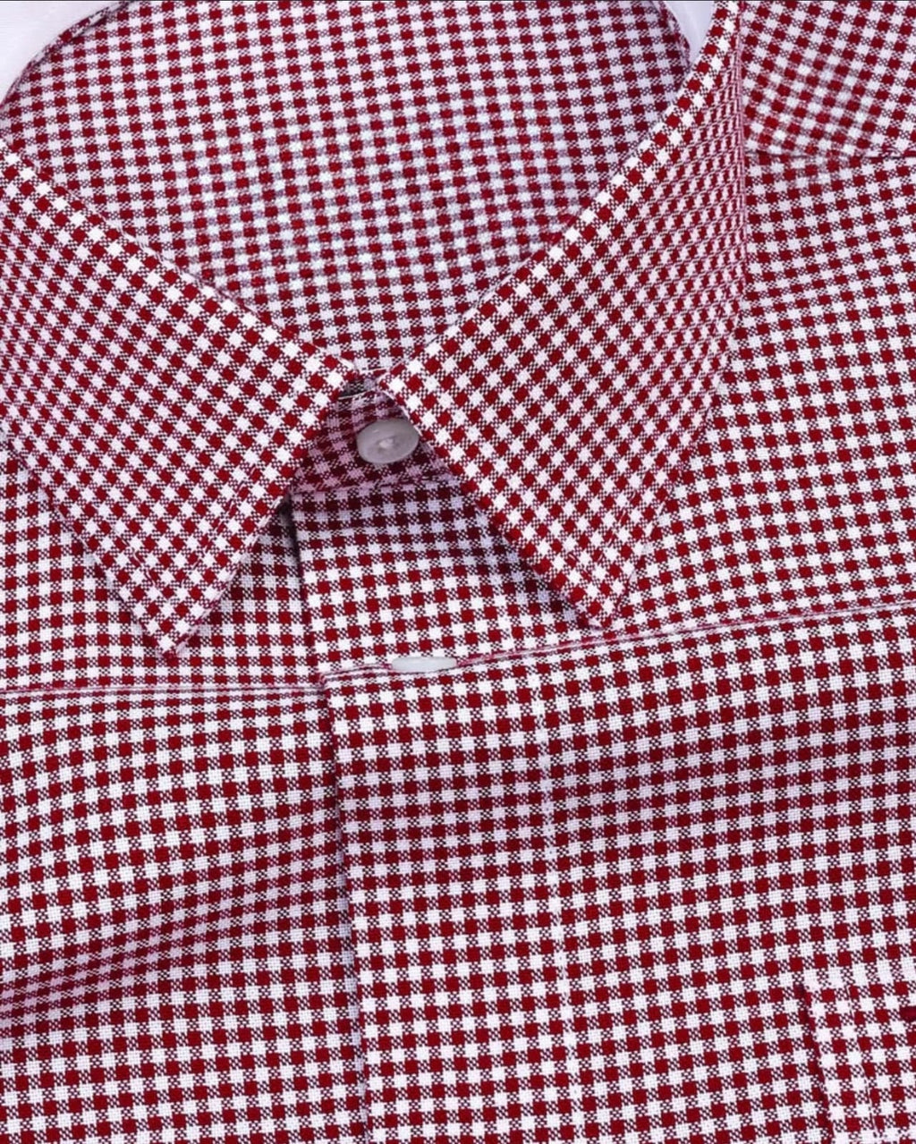 Men's Maroon Regular Fit Checks Full Sleeve Shirt - Goamen